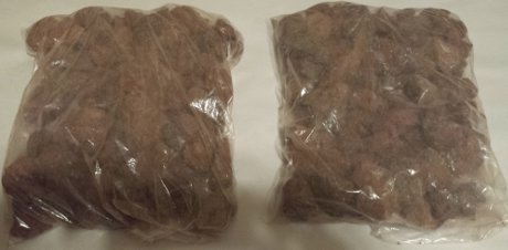 Substrate (lava rocks) in packaging